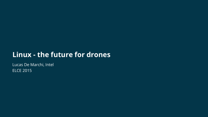 linux the future for drones