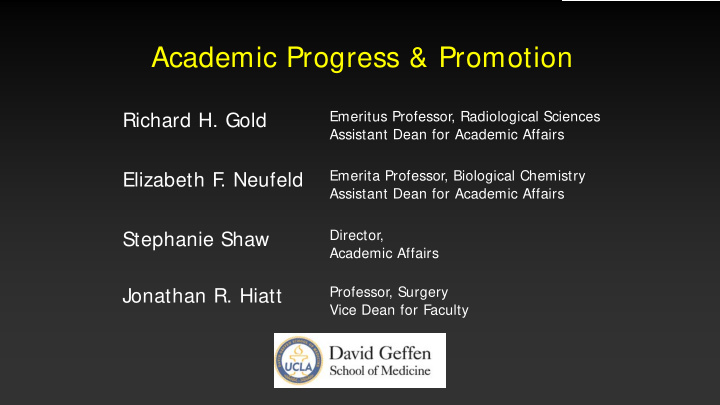 academic progress promotion