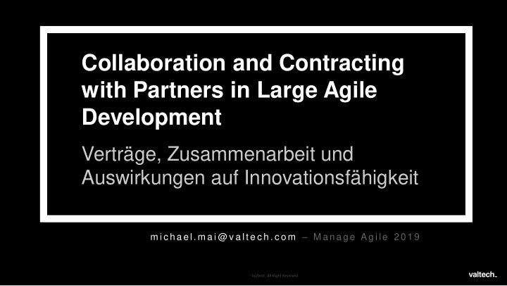 collaboration and contracting with partners in large