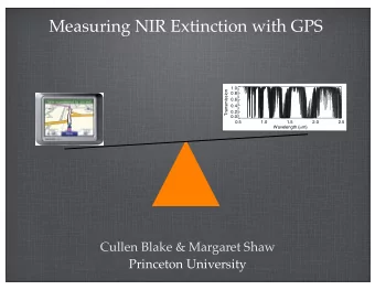 Measuring NIR Extinction with GPS  1.0  Transmission  0.8  0.6  0.4  0.2  0.0  0.5  1.0  1.5  2.0