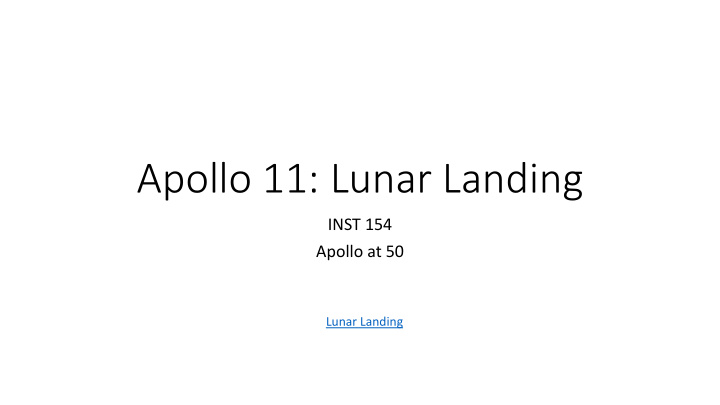 apollo 11 lunar landing