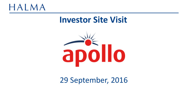 investor site visit