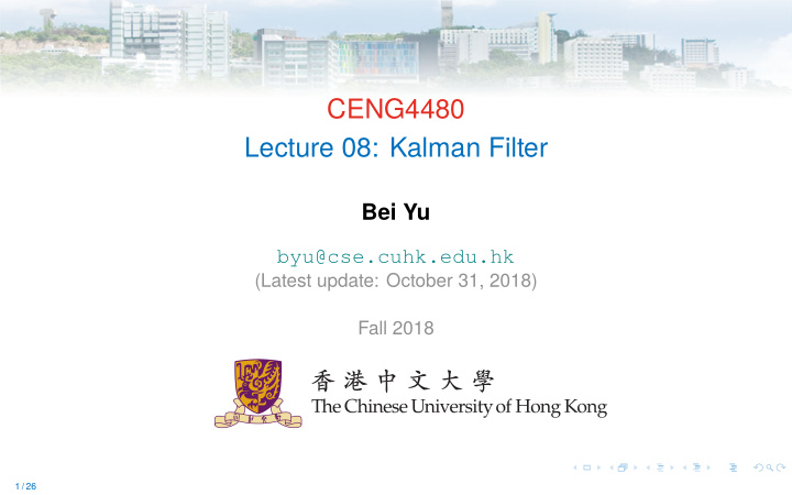 ceng4480 lecture 08 kalman filter