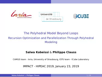 The Polyhedral Model Beyond Loops  Recursion Optimization and Parallelization Through Polyhedral