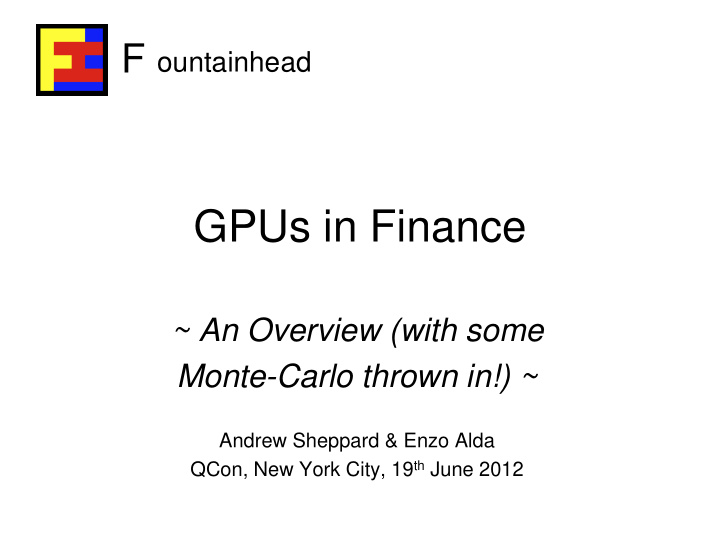 gpus in finance