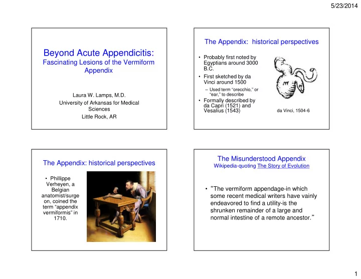beyond acute appendicitis