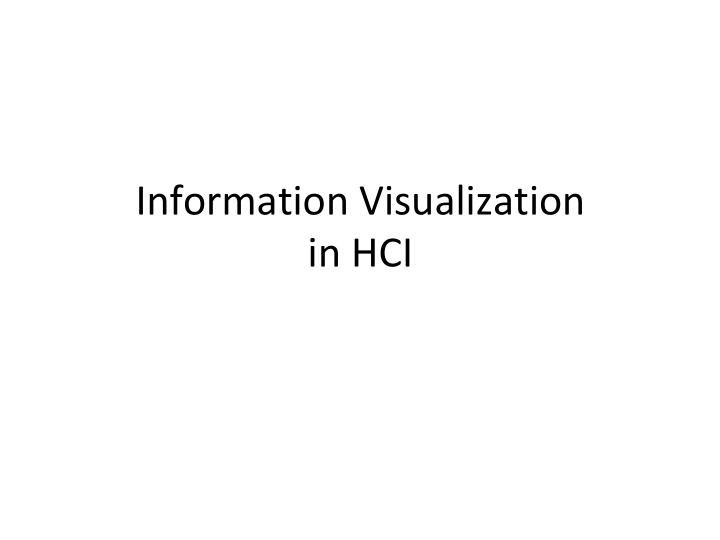 information visualization in hci