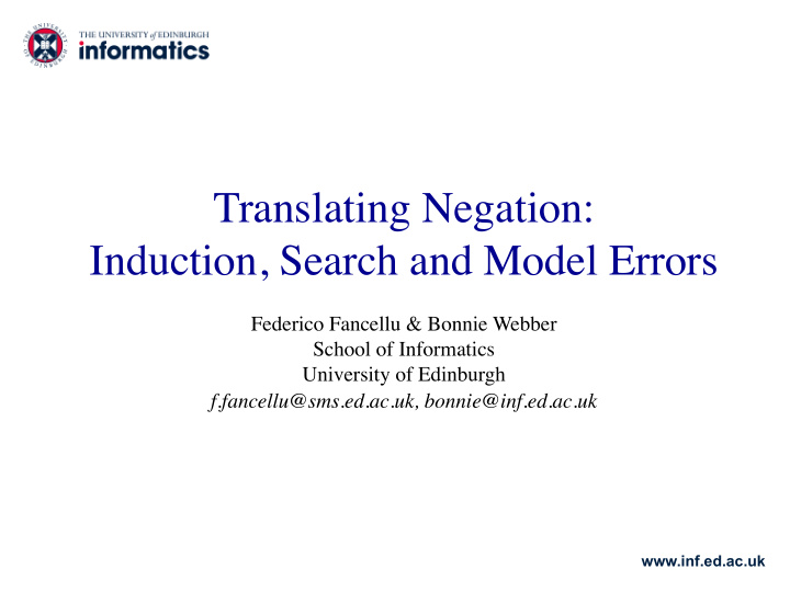 translating negation