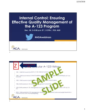 Z  Sample CPE Tracking  OMB Circular A-123 History  Letter  1981  OMB First Issued Circular No.