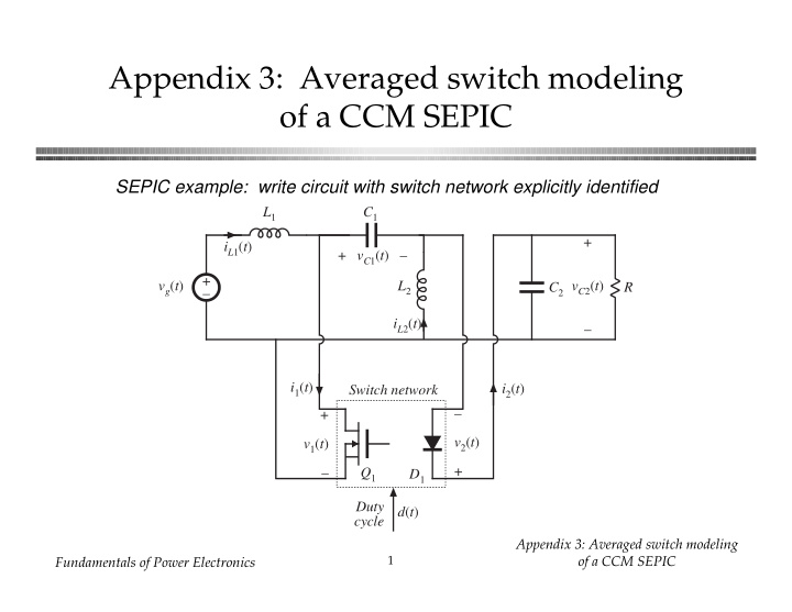 appendix 3 averaged switch modeling of a ccm sepic