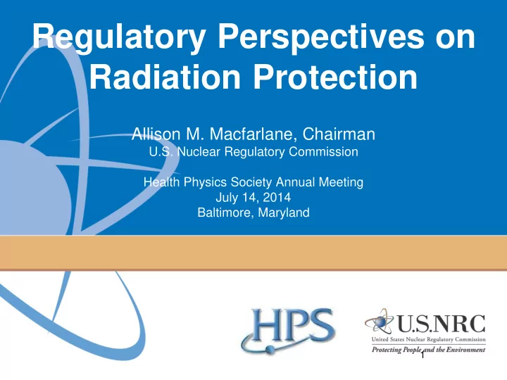 regulatory perspectives on