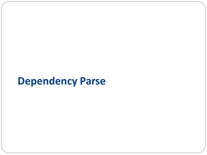 dependency parse dependency tags