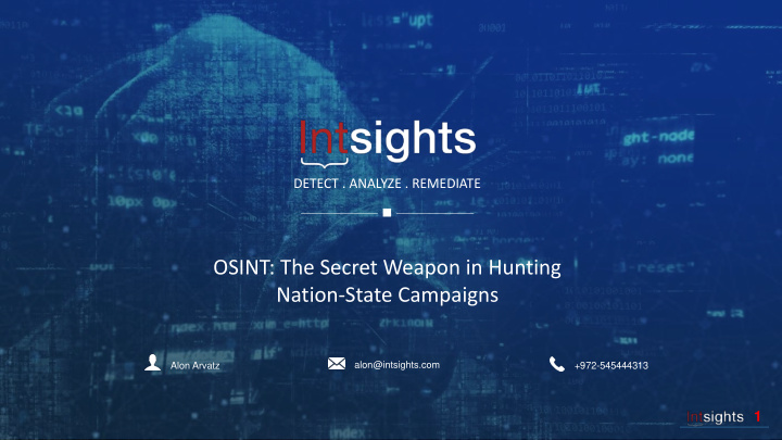 osint the secret weapon in hunting nation state campaigns