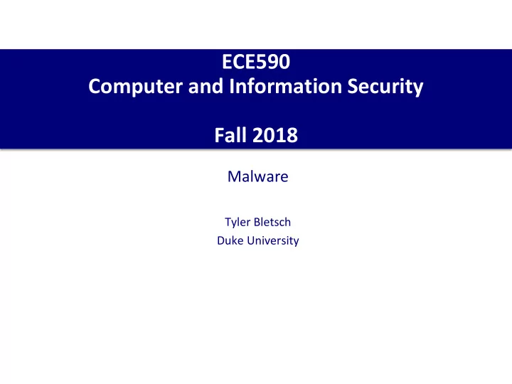ece590 computer and information security fall 2018