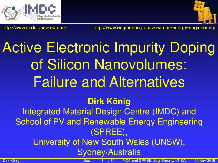 active electronic impurity doping of silicon nanovolumes