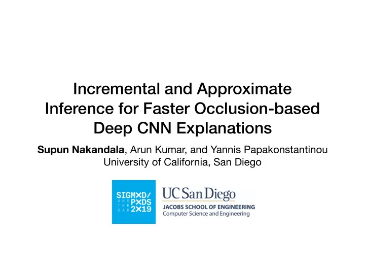 incremental and approximate inference for faster
