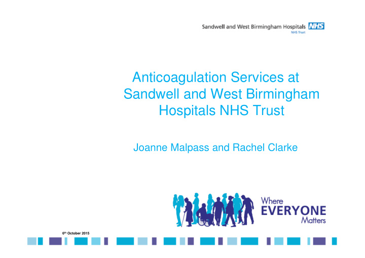 anticoagulation services at sandwell and west birmingham