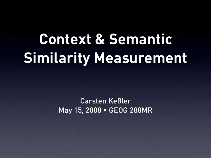 context semantic similarity measurement