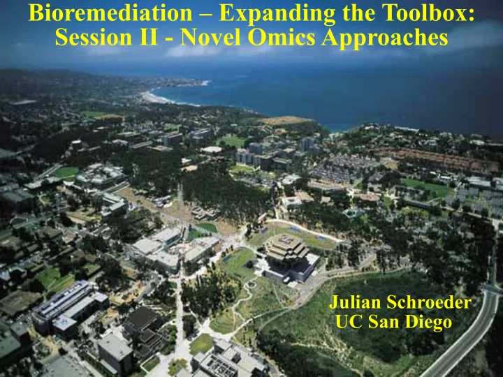bioremediation expanding the toolbox session ii novel