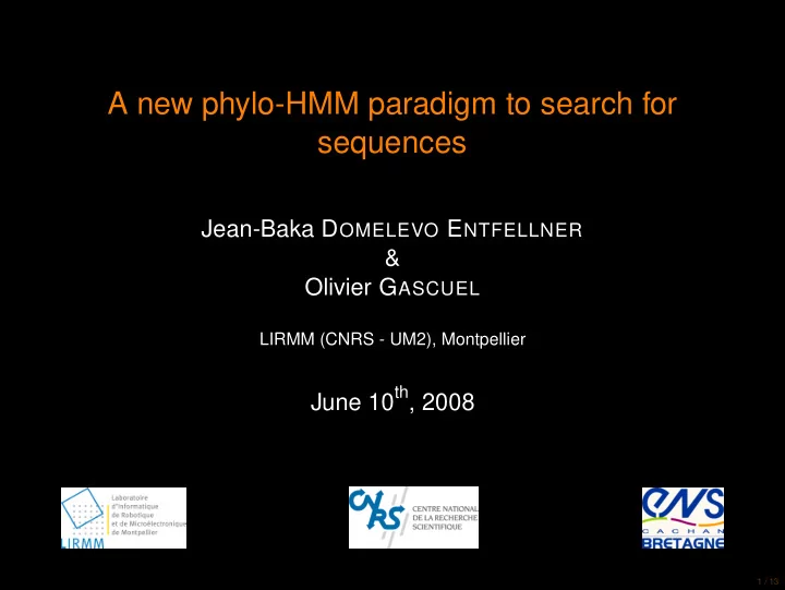 a new phylo hmm paradigm to search for sequences