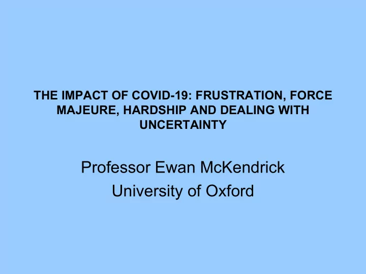 professor ewan mckendrick university of oxford setting