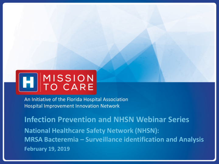 infection prevention and nhsn webinar series
