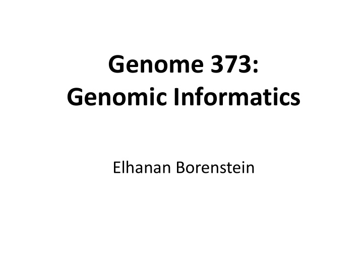 genomic informatics