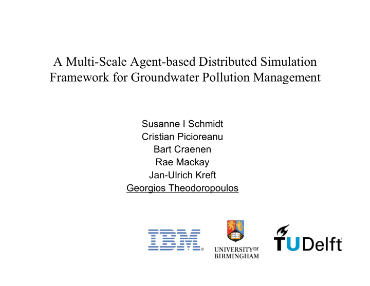 a multi scale agent based distributed simulation