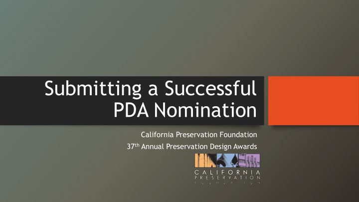 pda nomination