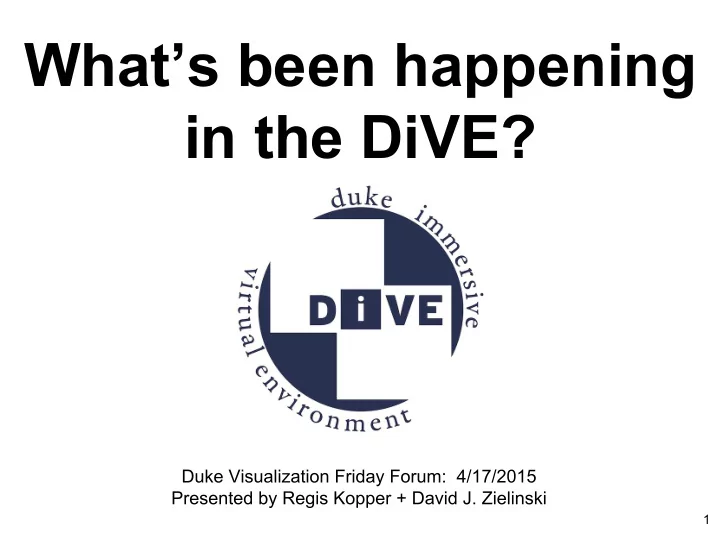 what s been happening in the dive