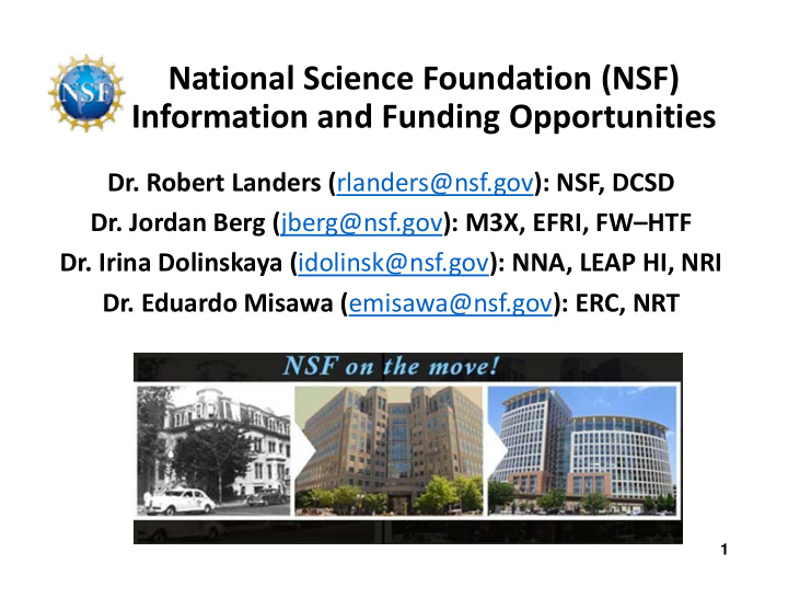 national science foundation nsf information and funding