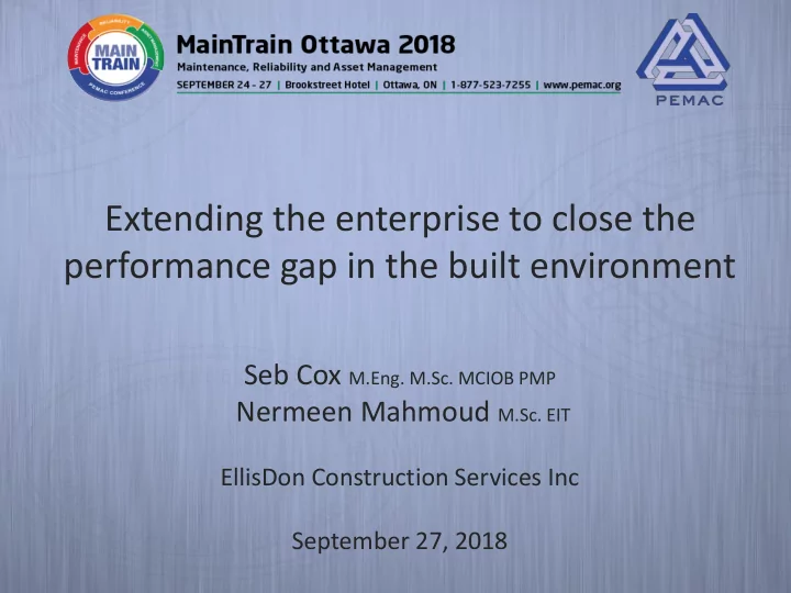 extending the enterprise to close the performance gap in