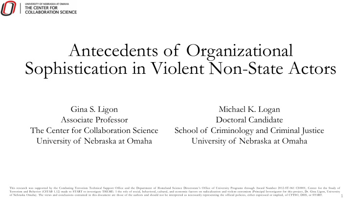 antecedents of organizational sophistication in violent