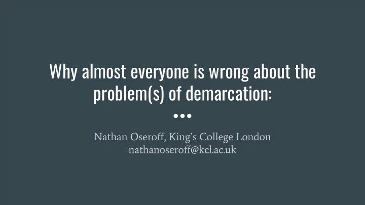 why almost everyone is wrong about the problem s of