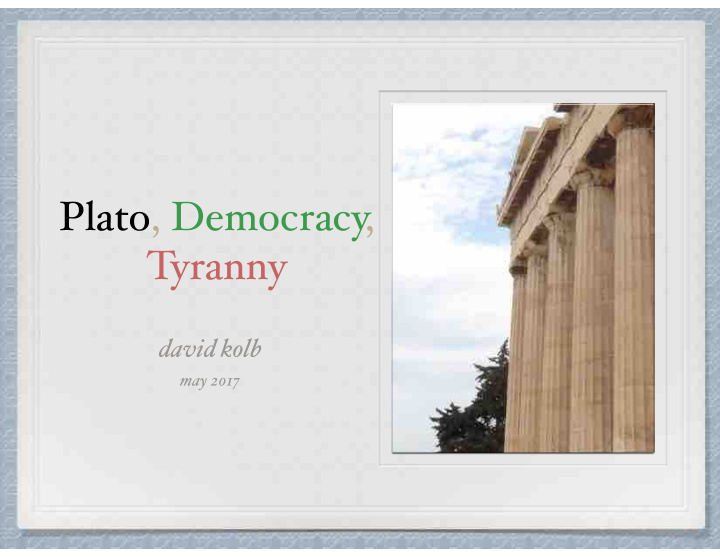 plato democracy tyranny