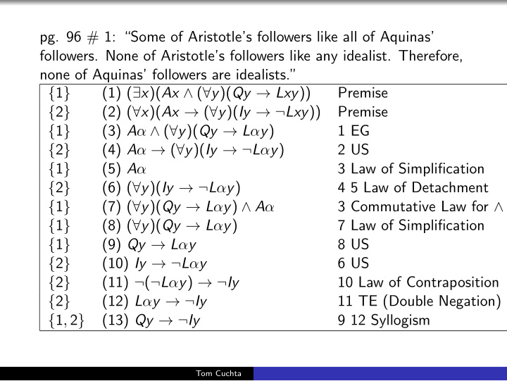 pg 96 1 some of aristotle s followers like all of aquinas