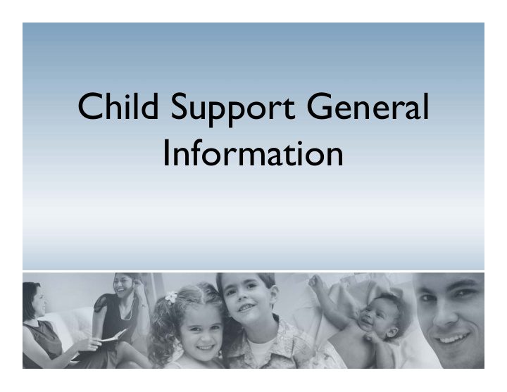 child support general information