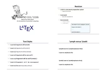 T  X  L  A  E  \begin{document}  ...  \end{document}  Text(Styles(  \emph(versus(\tex4t(
