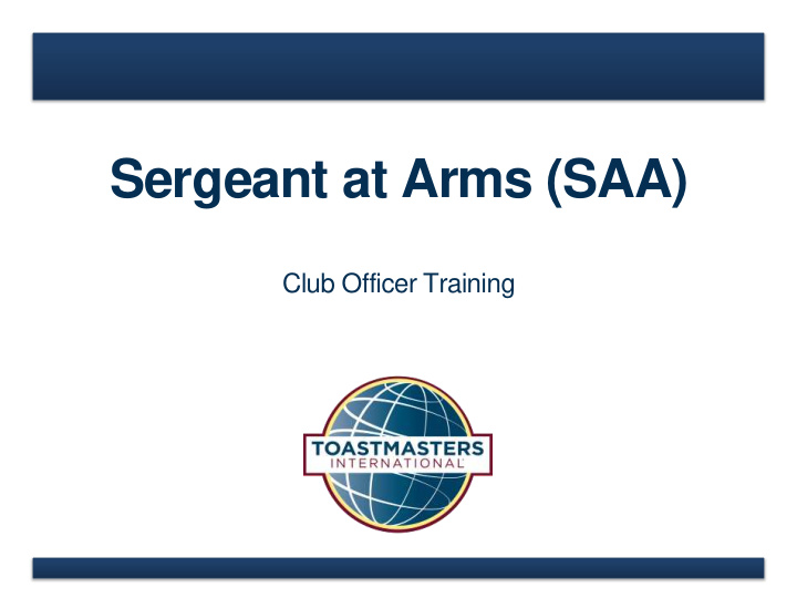 sergeant at arms saa