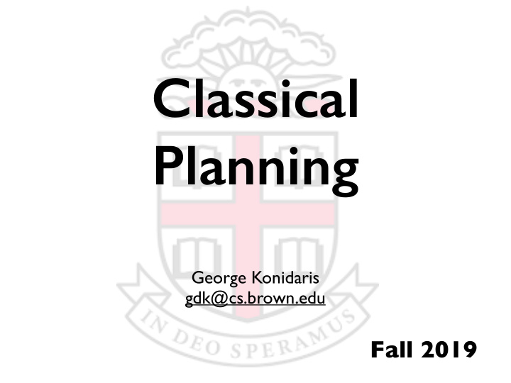 classical planning