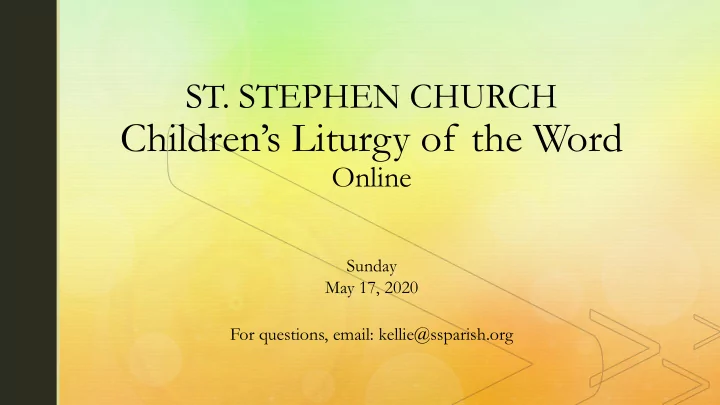 children s liturgy of the word