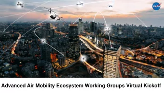 Advanced Air Mobility Ecosystem Working Groups Virtual Kickoff  AAM Ecosystem Working Groups