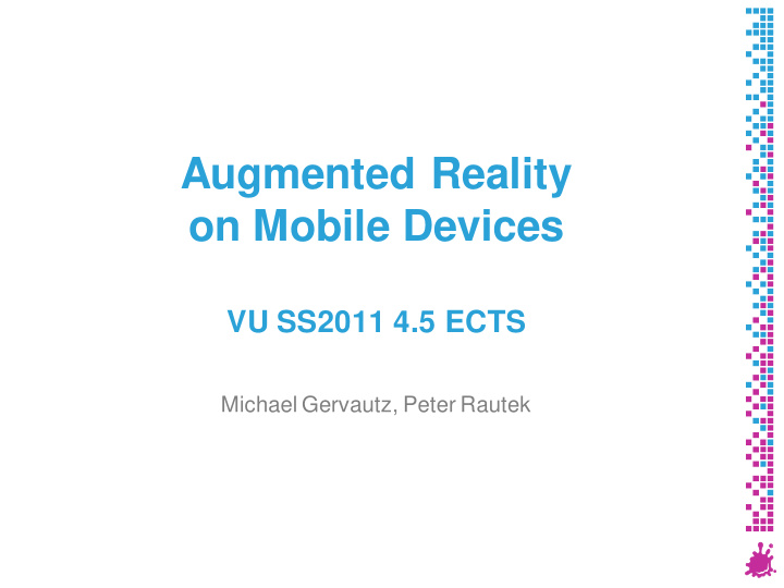augmented reality on mobile devices