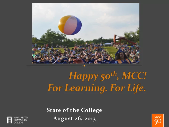state of the college august 26 2013