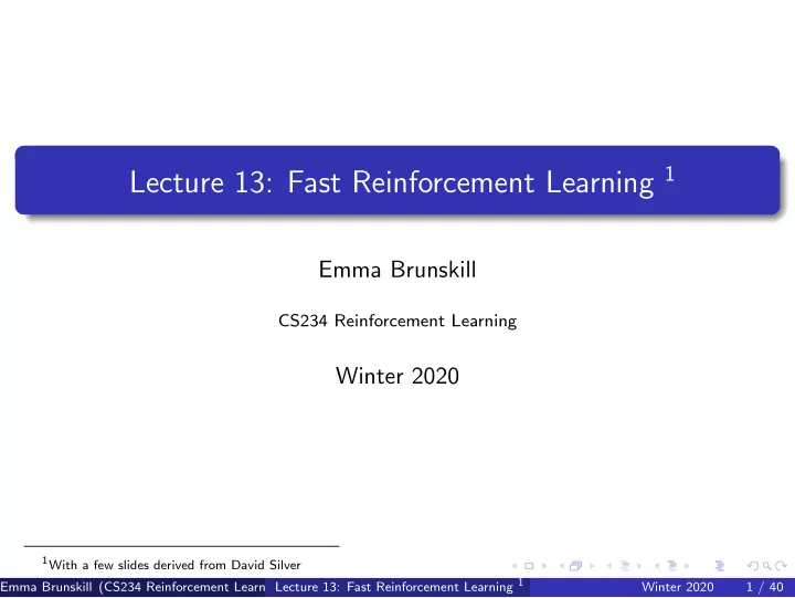 refresh your knowledge fast rl part ii