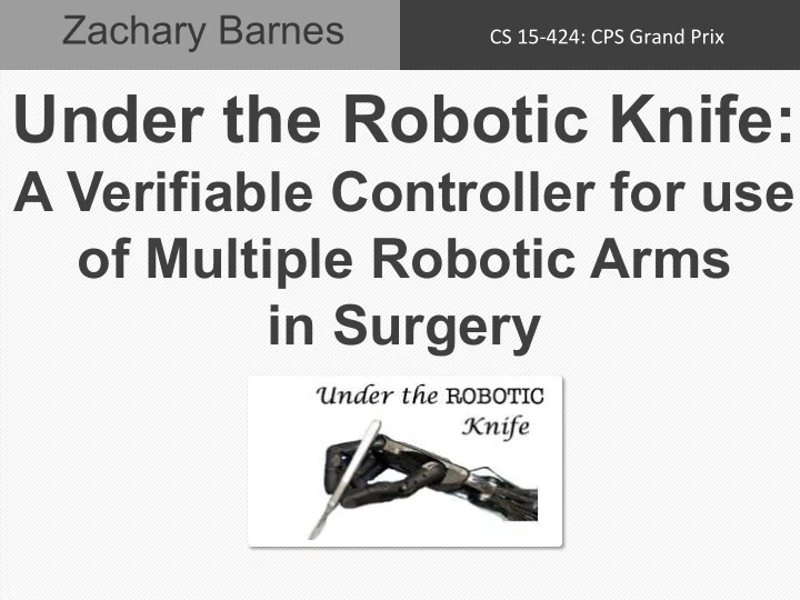 under the robotic knife