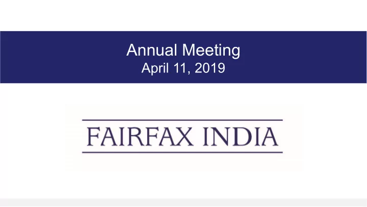 annual meeting