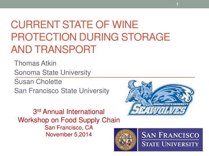 current state of wine protection during storage and