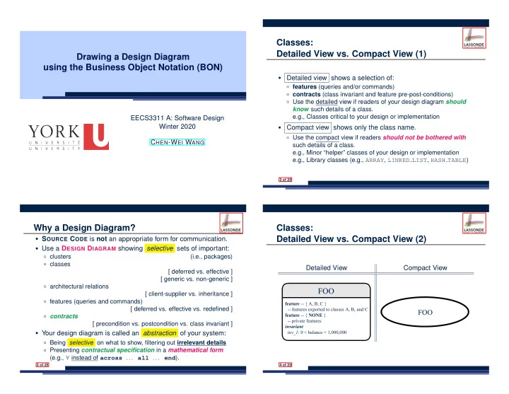 classes detailed view vs compact view 1 drawing a design
