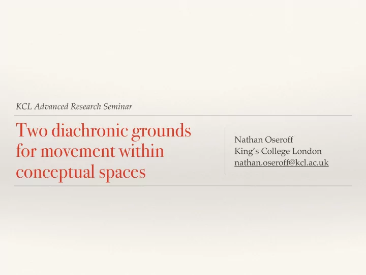 two diachronic grounds